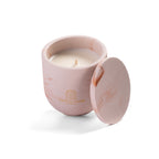 Unscented candle in a marbled Shades of Marbled Clay jar, hand-poured in Denmark