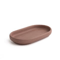 Handmade marbled tray in Shades of Marbled Earth: Chapter 5.3 from Denmark. Minimalist Danish decor on white background.