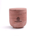 Unscented candle in a marbled Shades of Marbled Earth jar, hand-poured in Denmark