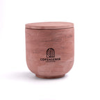 Unscented candle in a marbled Shades of Marbled Earth jar, hand-poured in Denmark