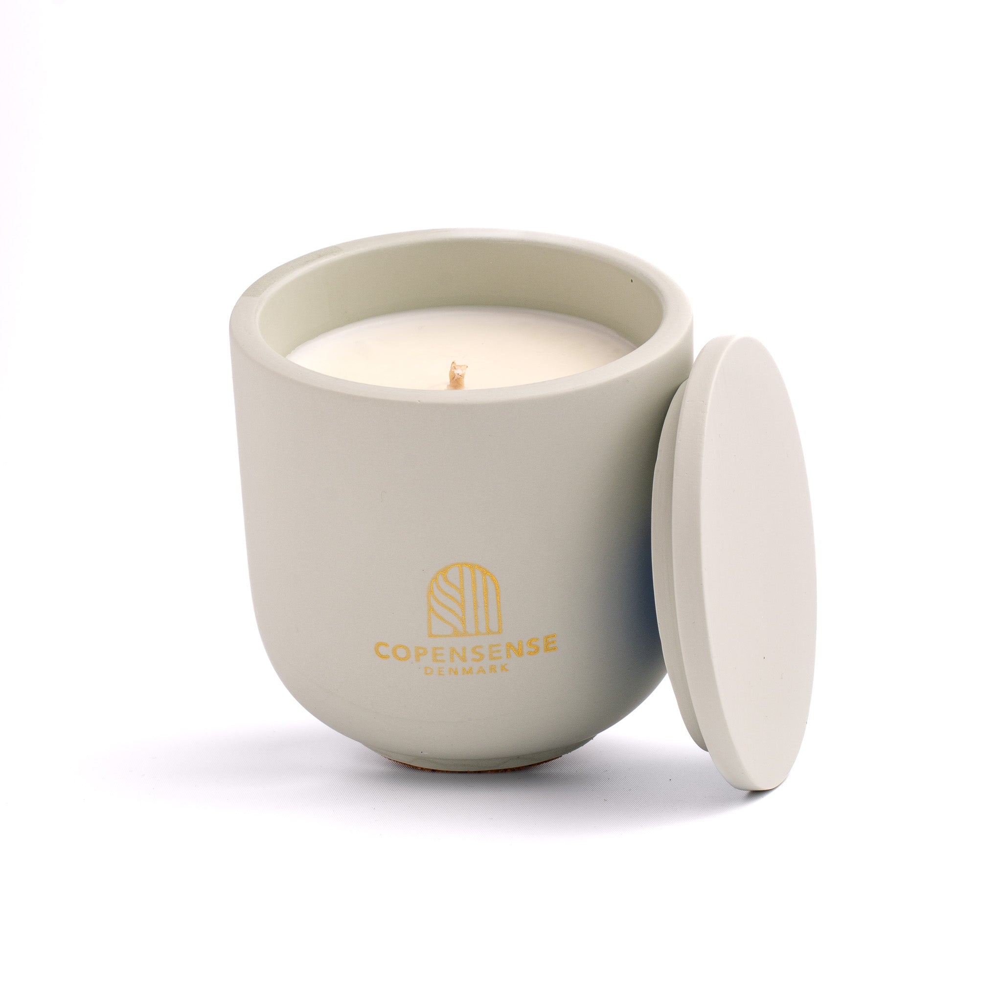 Herbal Sanctuary scented candle in a Pale Sage jar, hand-poured in Denmark
