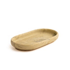 Handmade marbled tray in Shades of Marbled Sand: Chapter 2.4 from Denmark. Minimalist Danish decor on white background.