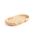 Handmade marbled tray in Shades of Marbled Clay: Chapter 1.1 from Denmark. Minimalist Danish decor on white background.