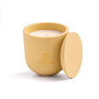 Intense Silence scented candle in a Golden Amber jar, hand-poured in Denmark