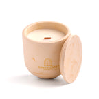 Unscented candle in a Shades of Rose Clay jar, hand-poured in Denmark