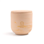 Unscented candle in a marbled Shades of Rose Clay jar, hand-poured in Denmark
