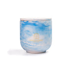 Unscented candle in a marbled Shades of Marbled Sky jar, hand-poured in Denmark