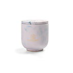 Unscented candle in a marbled Shades of Marbled Sky jar, hand-poured in Denmark
