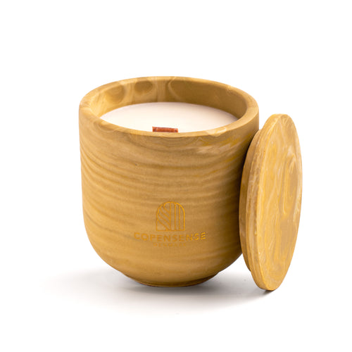 Unscented candle in a Shades of Amber  jar, hand-poured in Denmark