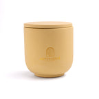 Intense Silence scented candle in a solid Golden Amber jar, hand-poured in Denmark