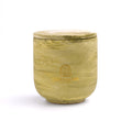 Unscented candle in a marbled Shades of Marbled Moss jar, hand-poured in Denmark