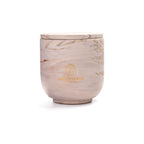 Unscented candle in a marbled Shades of Marbled Clay jar, hand-poured in Denmark