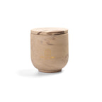 Unscented candle in a marbled Shades of Marbled Earth jar, hand-poured in Denmark