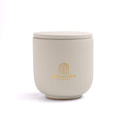 Herbal Sanctuary scented candle in a solid Pale Sage jar, hand-poured in Denmark