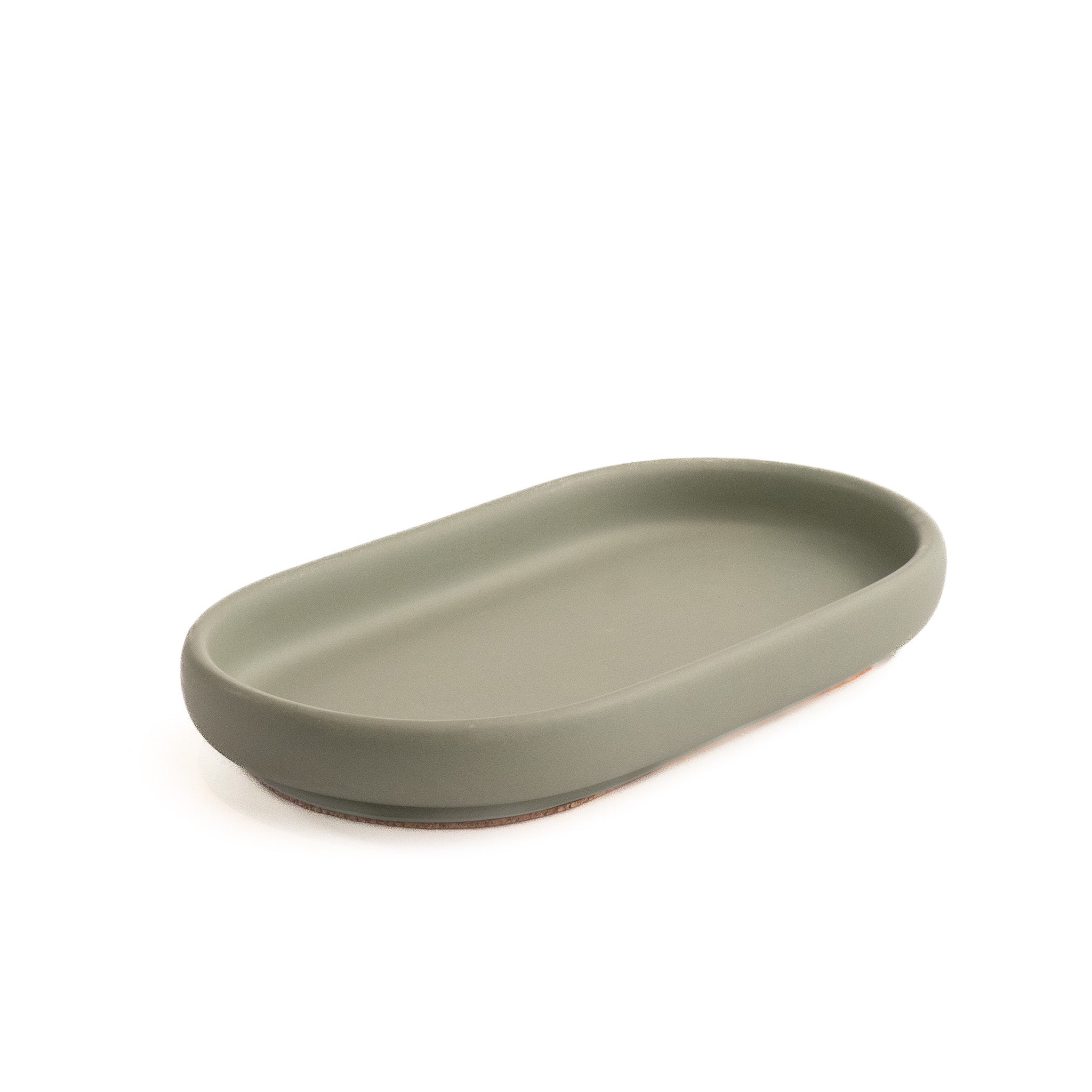 Handmade tray color sage green, size small from Denmark