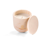 Unscented candle in a marbled Shades of Marbled Clay jar, hand-poured in Denmark