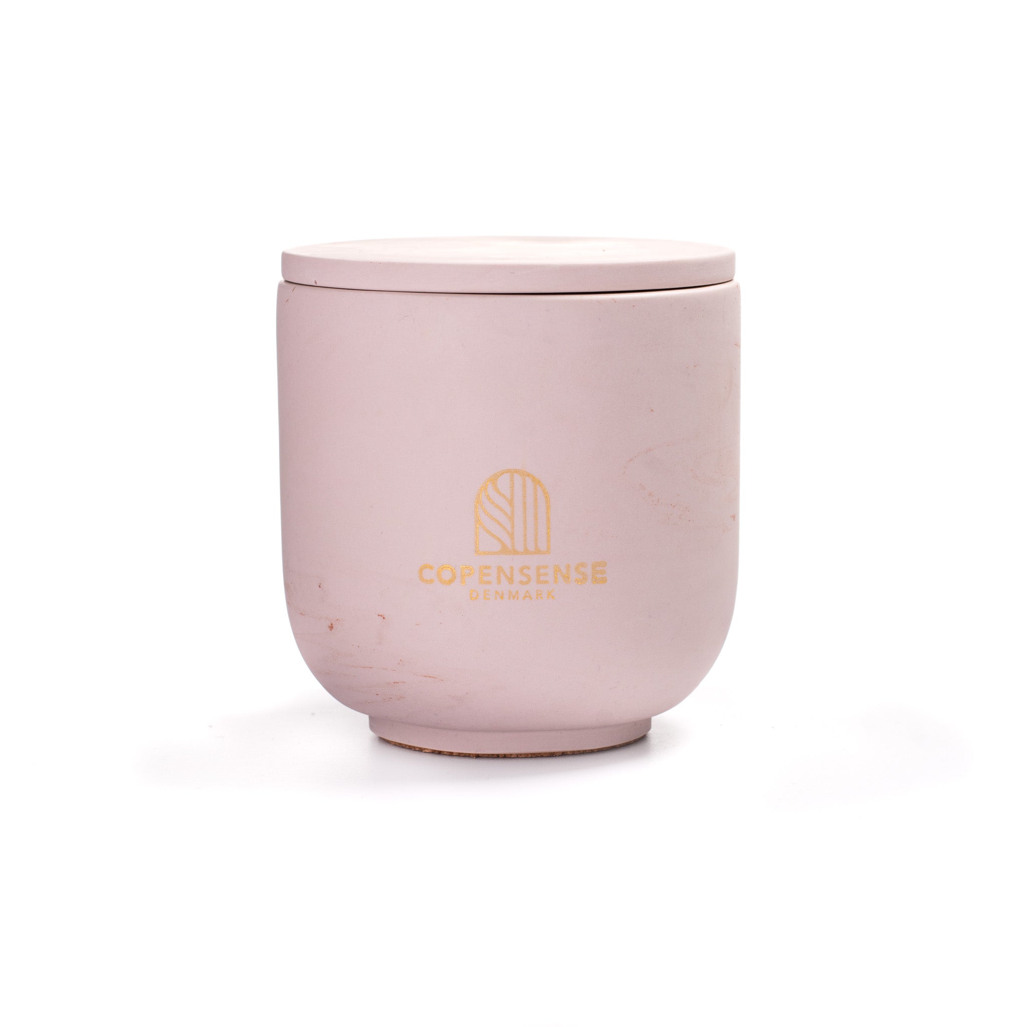 Unscented candle in a marbled Shades of Marbled Clay jar, hand-poured in Denmark