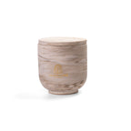 Unscented candle in a marbled Shades of Marbled Clay jar, hand-poured in Denmark