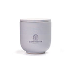 Unscented candle in a marbled Shades of Marbled Sky jar, hand-poured in Denmark