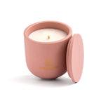 Pure Whisper scented candle in a Dusty Rose jar, hand-poured in Denmark