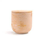 Unscented candle in a marbled Shades of Marbled Clay jar, hand-poured in Denmark